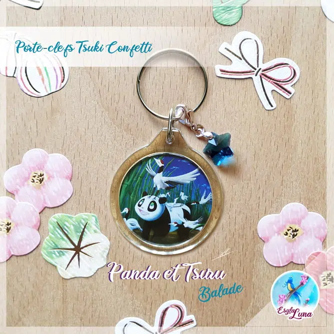 Panda et Tsuru la Balade Porte-clefs – Image 4
