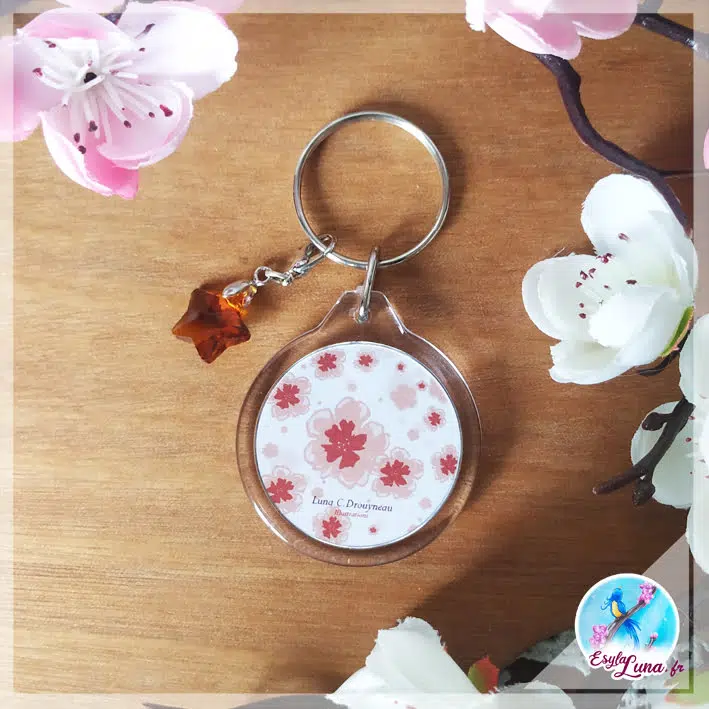 Carpe Koi Sakura Porte-clefs – Image 4