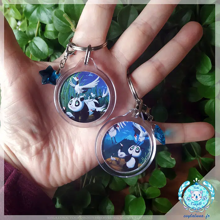 Panda et Tsuru la Balade Porte-clefs – Image 2