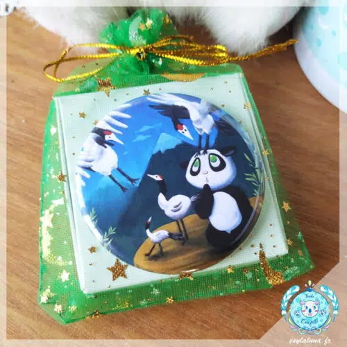 Panda et Tsuru la Rencontre Miroir de poche