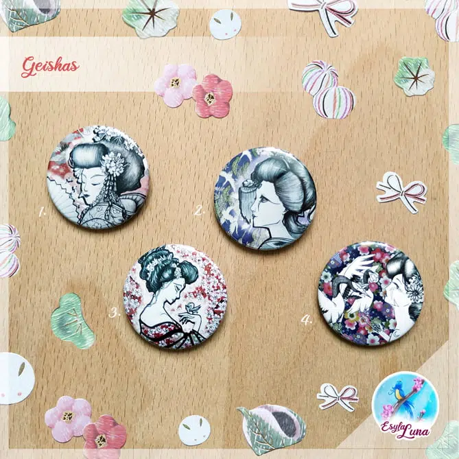 Geisha Lot Badges Japon – Image 12