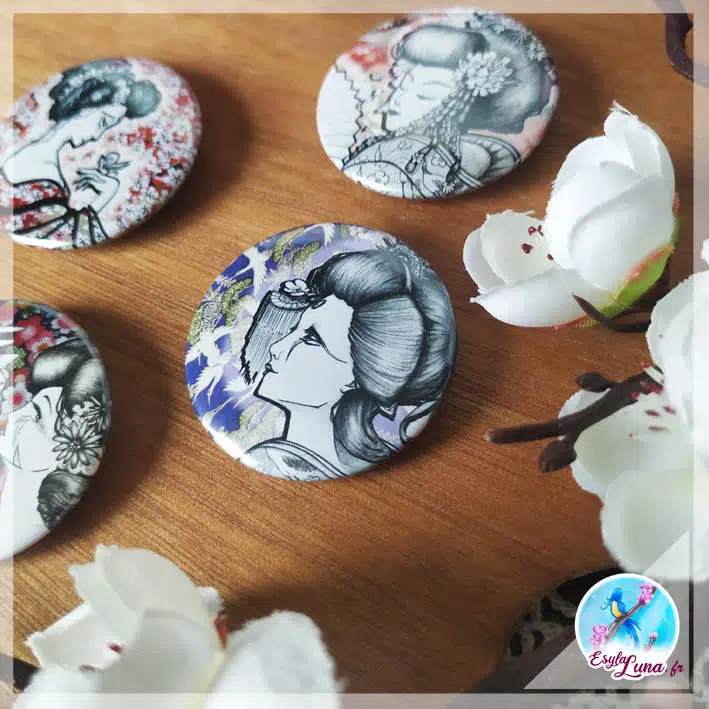 Geisha Lot Badges Japon – Image 2