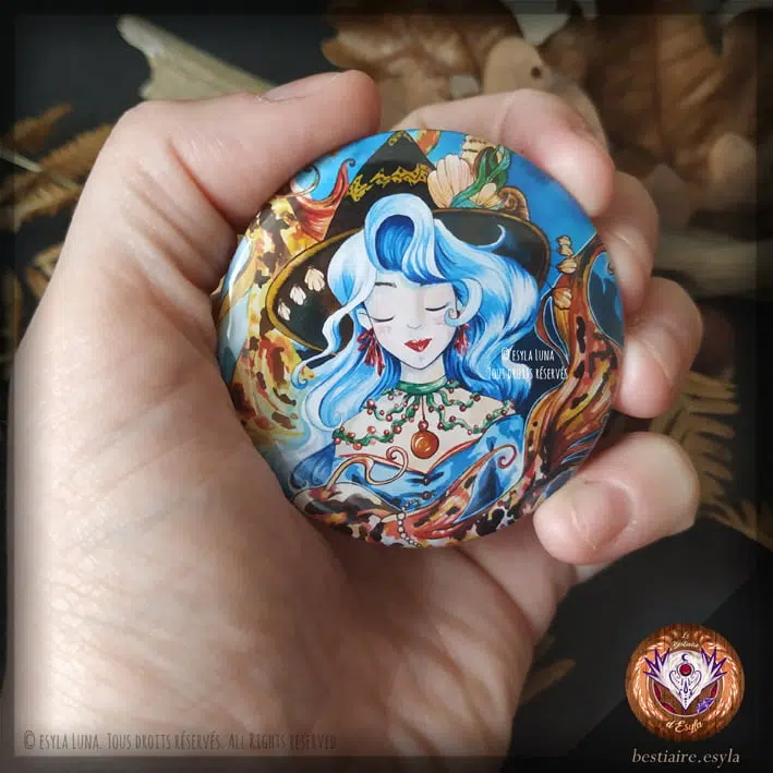Sorcière de l'eau Noriya Badge/Magnet/Porte-clefs – Image 2