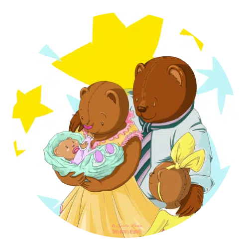 Famille Ours Print