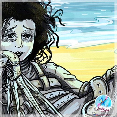Sirène Gothique à la plage