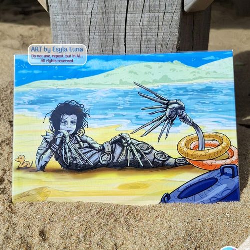 Sirène Gothique à la plage